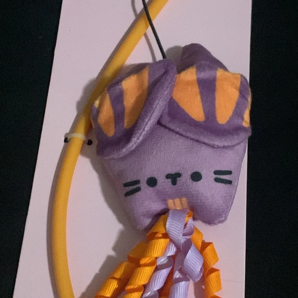 NWT Pusheen Window Teaser Suction Cup Wand Cat Toy Vampurr Bat